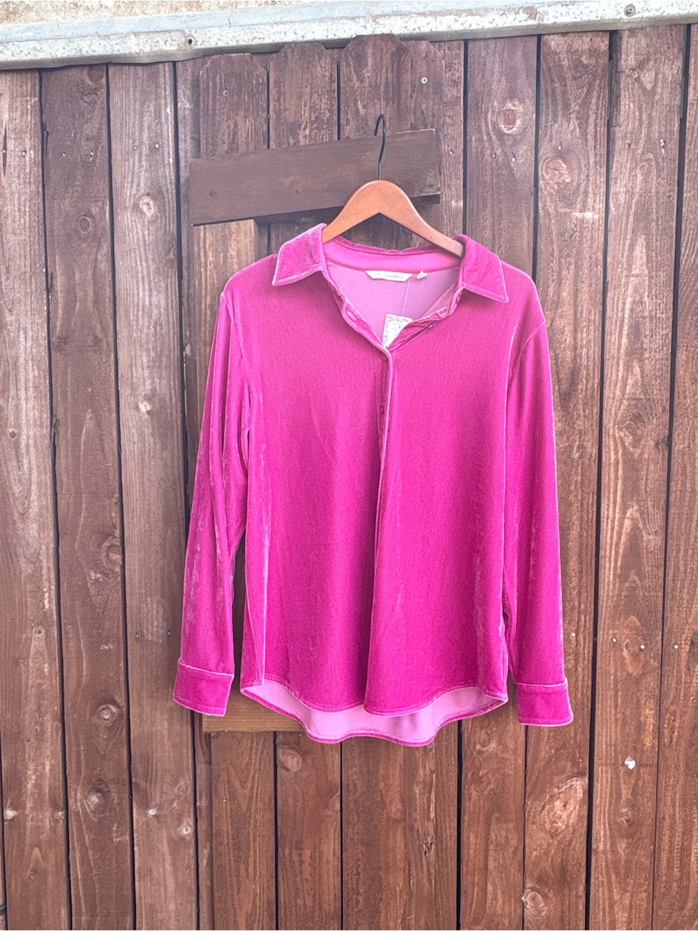 NWT Soft Surroundings Pink Velvet Tunic